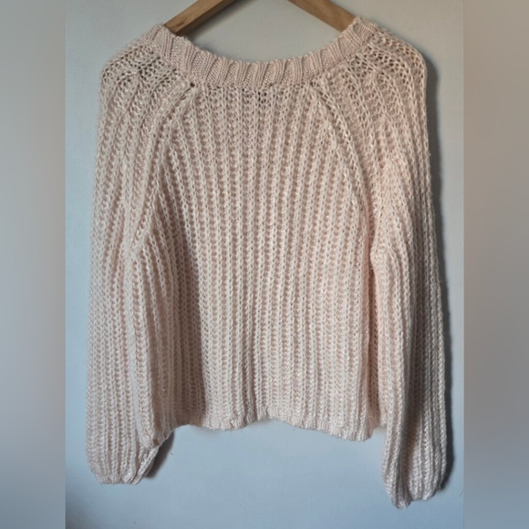 DH3 By Anthropologie Cozy Light Tea Pink Sweater - Picture 6 of 9